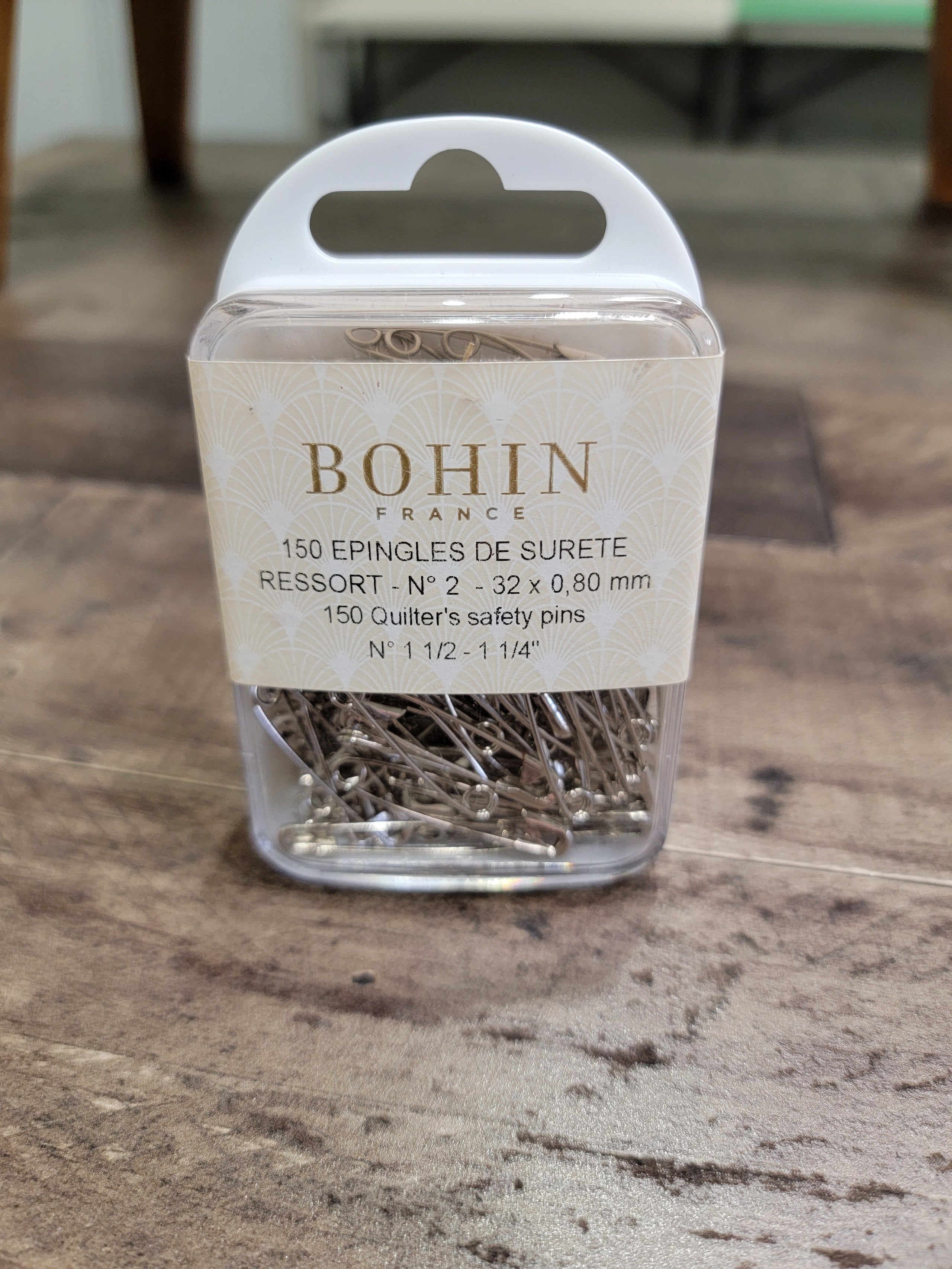 BOH50573 Bohin Quilters Safety Pins 150/PK Klare's Korner Quilts